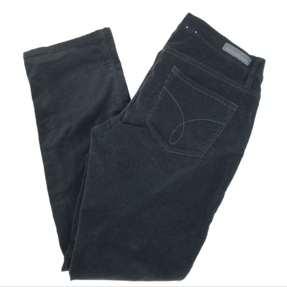 Calvin Klein Black Corduroy Pants Straight Women's 12 Classic Neutral Everyday - Picture 4 of 9